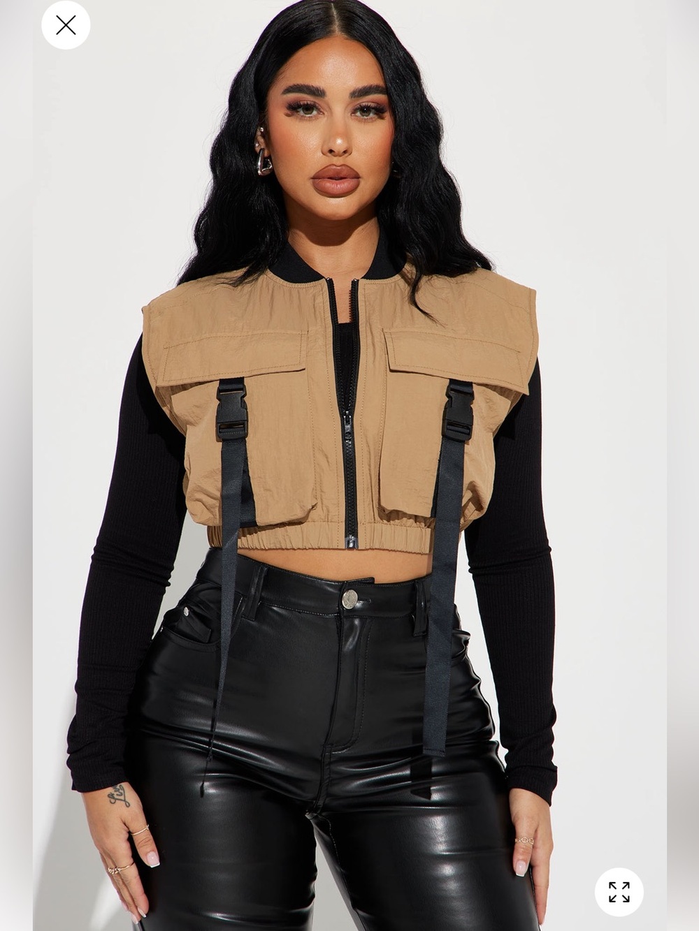 Fashion nova khaki vest